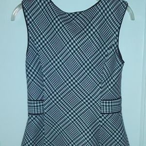 White House Black Market Houndstooth Top